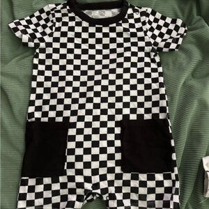 Checkered Baby Romper